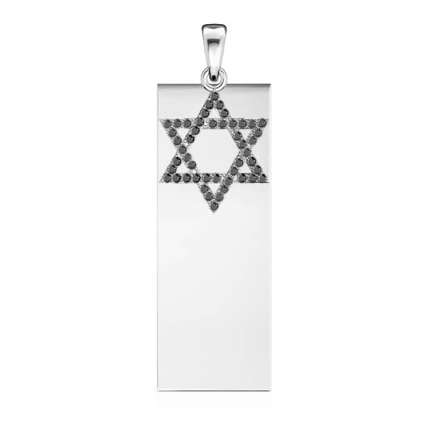 תליון יהלומים שחורים מעוצב