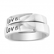 טבעת נישואין עם חריטה love