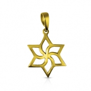 תליון מגן דויד זהב ויהלומים