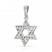 תליון מגן דוד משובץ יהלומים 