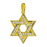 תליון מגן דויד משובץ יהלומים 