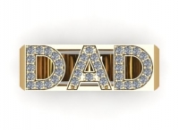 טבעת יהלומים עם הכיתוב DAD