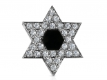 מגן דוד גדול עם יהלומים ואוניקס במרכז