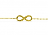 צמיד לרגל זהב בעיצוב אין סוף Infinity